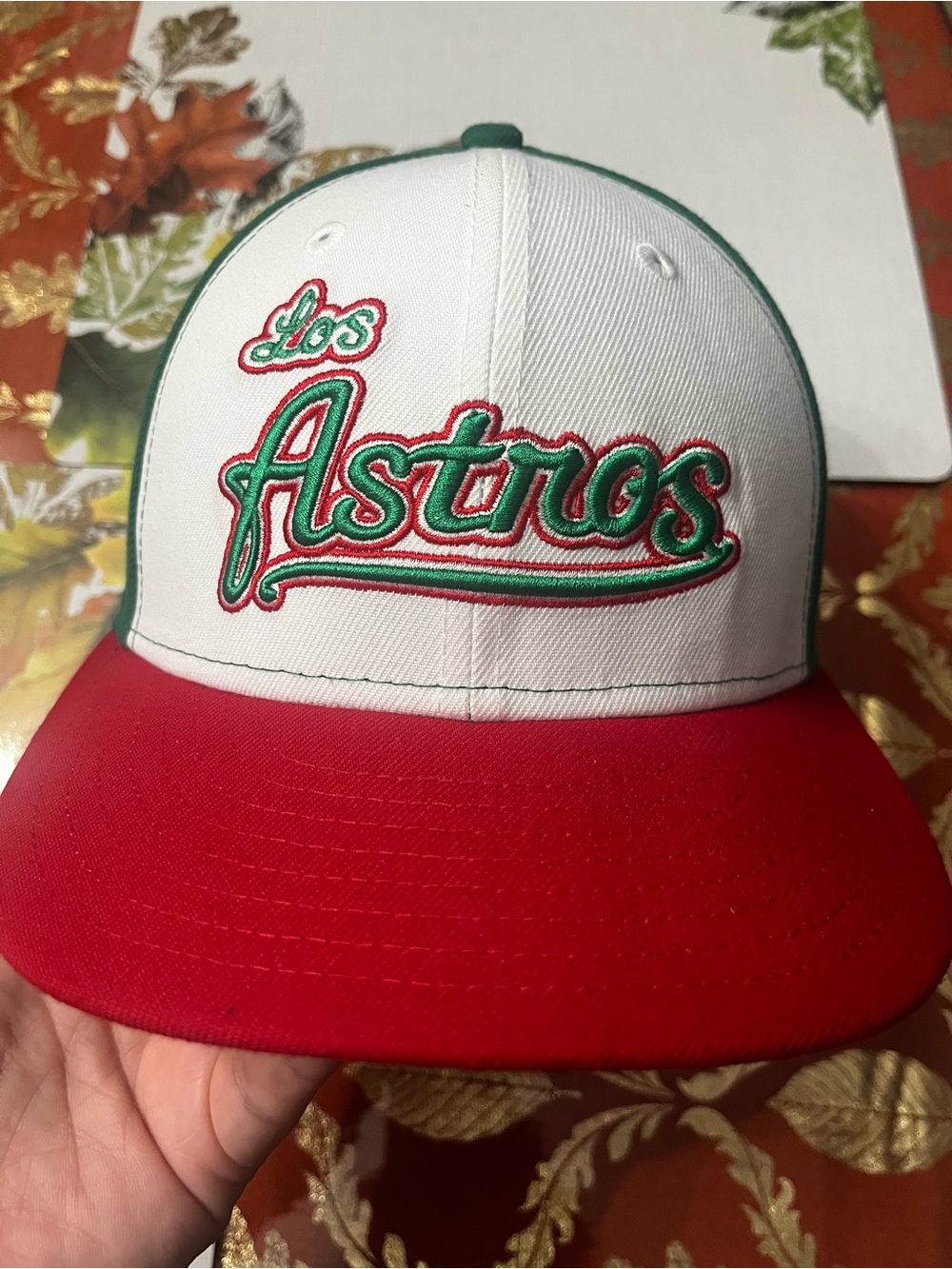 New Era Los Astros Two-Tone Baseball Cap - White, Red & Green